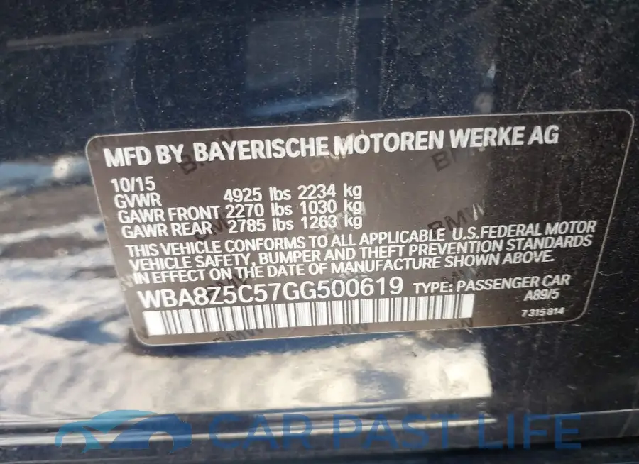 WBA8Z5C57GG500619# 9