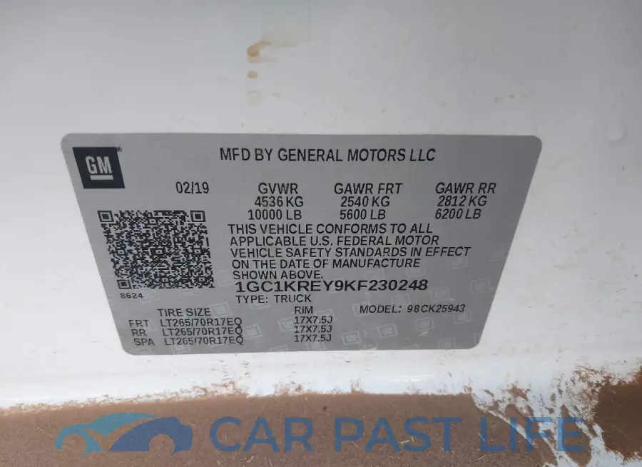 1GC1KREY9KF230248# 9