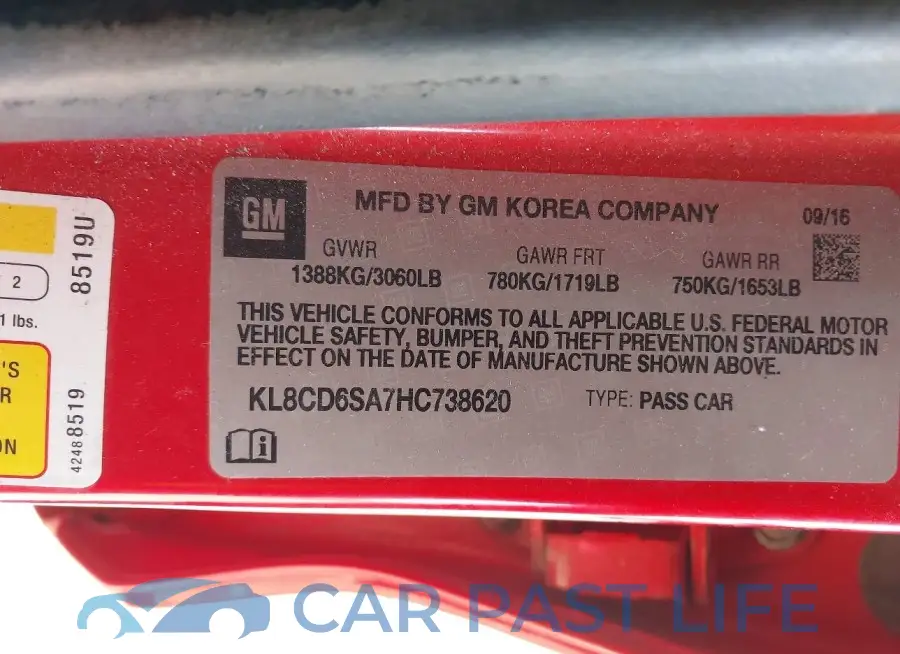 KL8CD6SA7HC738620# 9