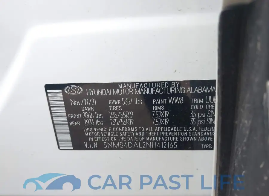 5NMS4DAL2NH412165# 9