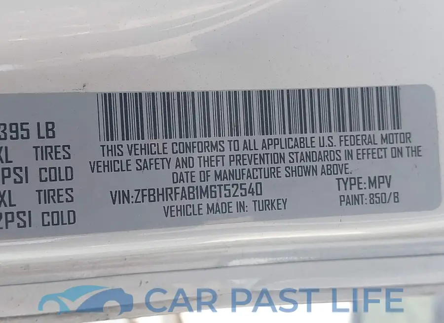 ZFBHRFAB1M6T52540# 9