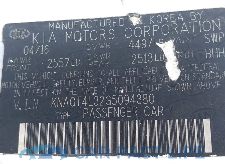 KNAGT4L32G5094380# 9
