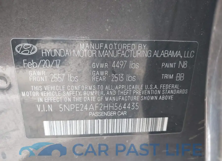 5NPE24AF2HH564435# 9
