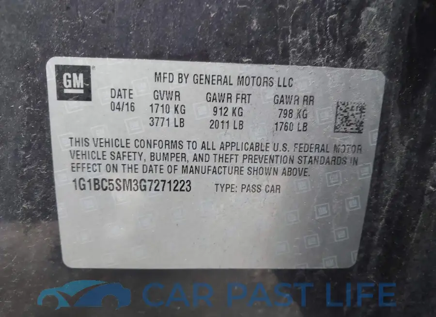 1G1BC5SM3G7271223# 9