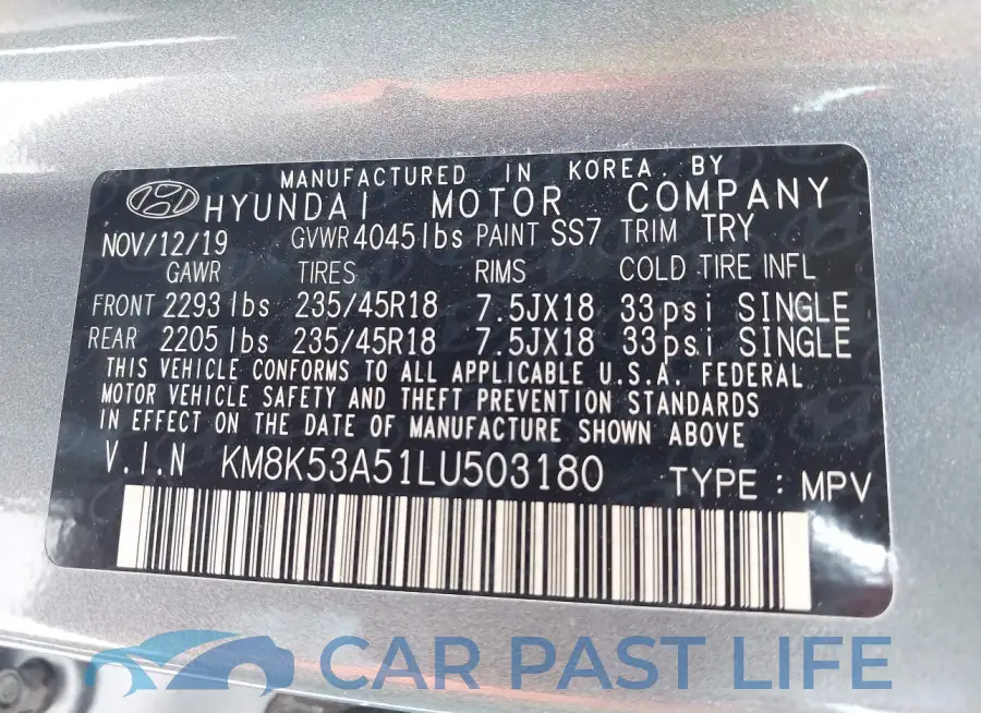 KM8K53A51LU503180# 9
