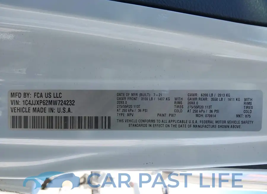 1C4JJXP62MW724232# 9