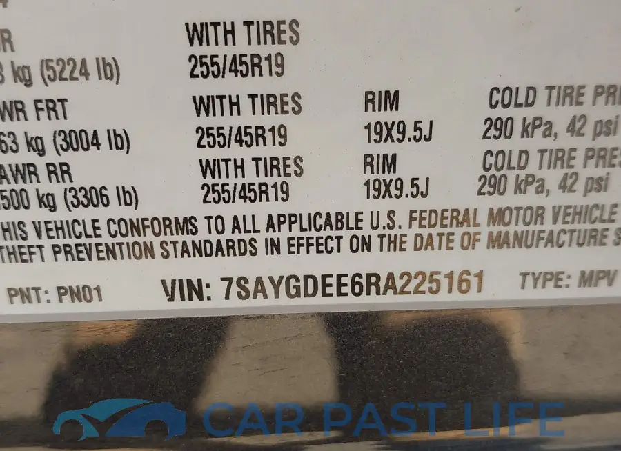 7SAYGDEE6RA225161# 9