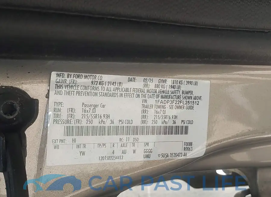 1FADP3F22FL251512# 9