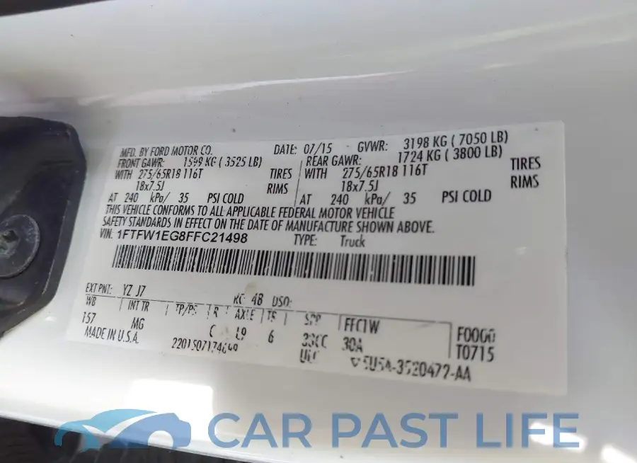 1FTFW1EG8FFC21498# 9
