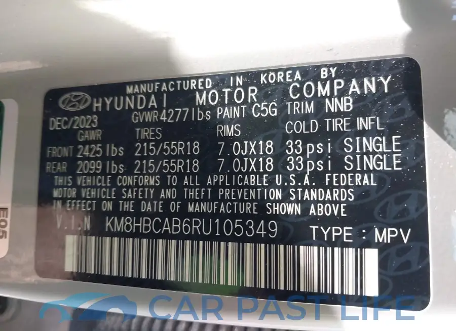 KM8HBCAB6RU105349# 9