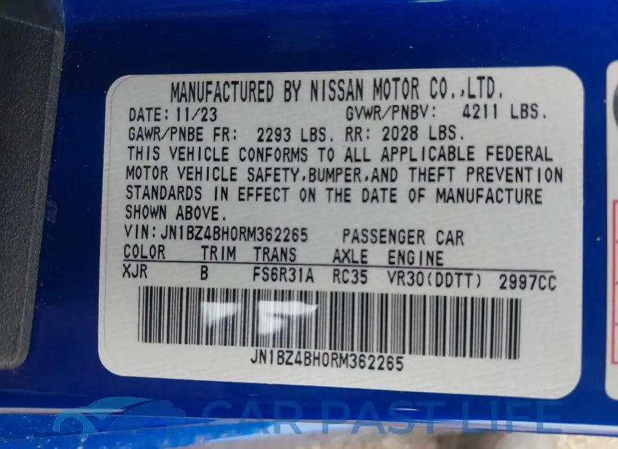 JN1BZ4BH0RM362265# 9