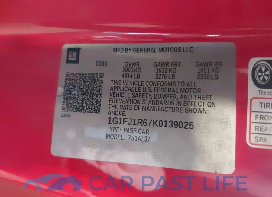 1G1FJ1R67K0139025# 9