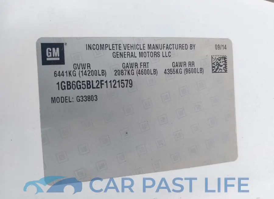 1GB6G5BL2F1121579# 9