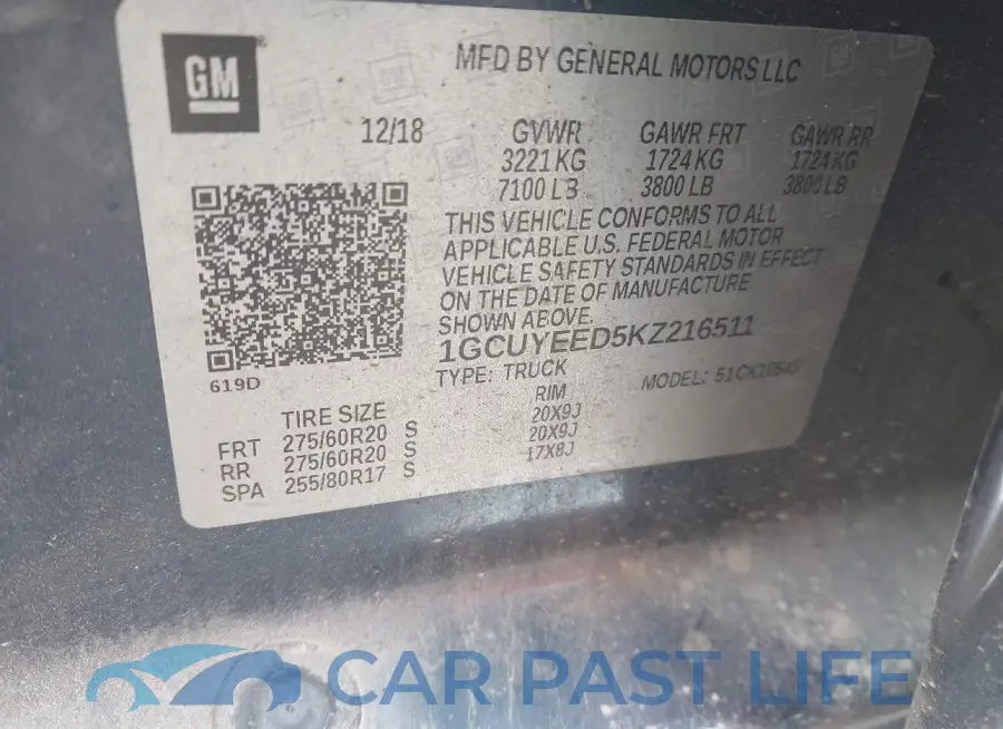 1GCUYEED5KZ216511# 9