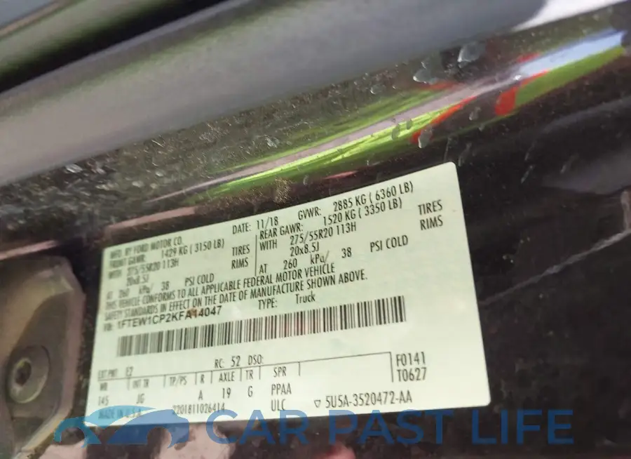 1FTEW1CP2KFA14047# 9