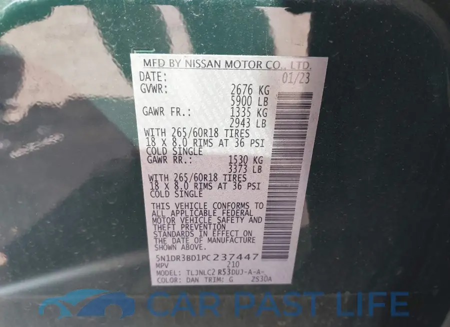 5N1DR3BD1PC237447# 9