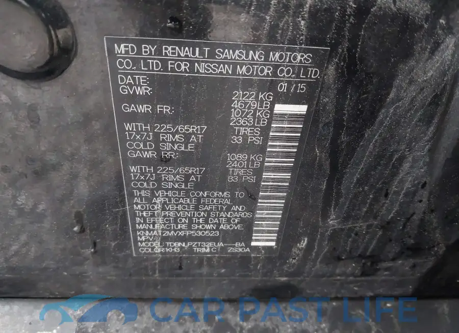 KNMAT2MVXFP530523# 9