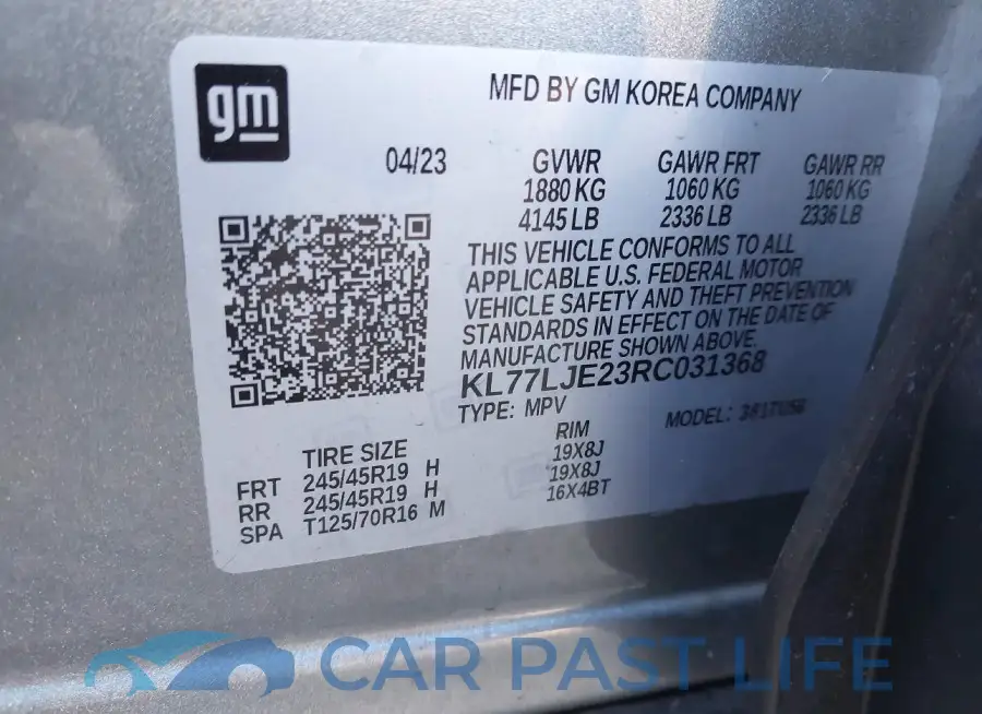 KL77LJE23RC031368# 9