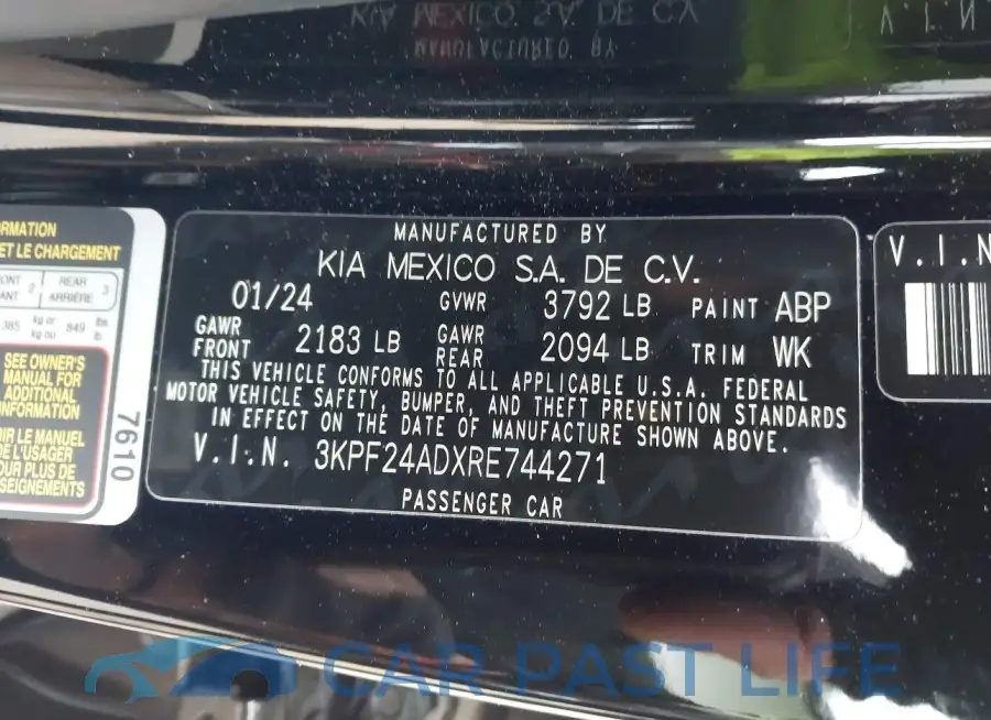 3KPF24ADXRE744271# 9