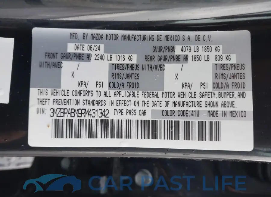 3MZBPABM9RM431342# 9