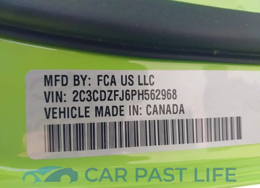 2C3CDZFJ6PH562968# 9