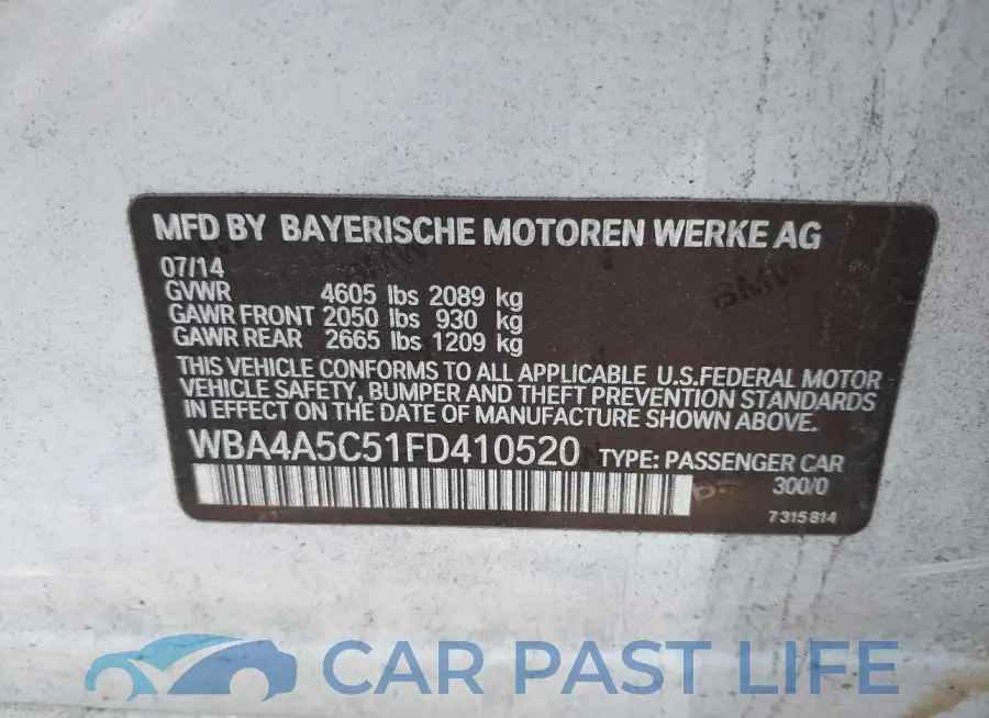 WBA4A5C51FD410520# 9