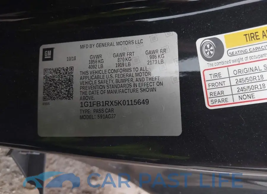 1G1FB1RX5K0115649# 9