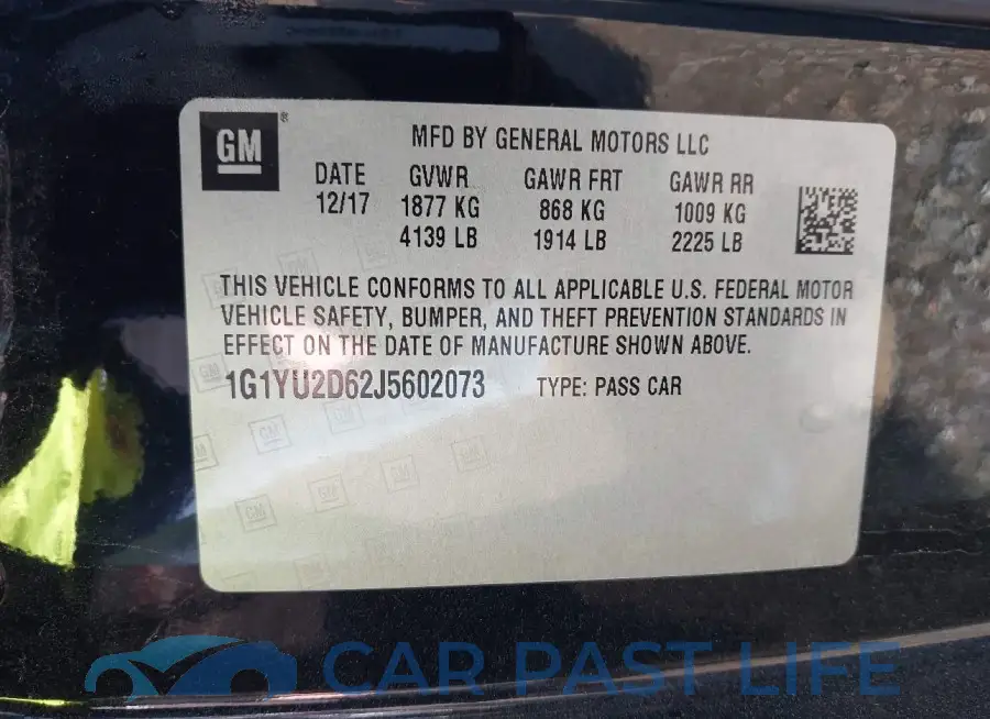 1G1YU2D62J5602073# 9