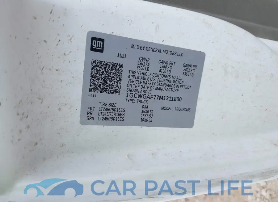 1GCWGAF77M1311800# 9