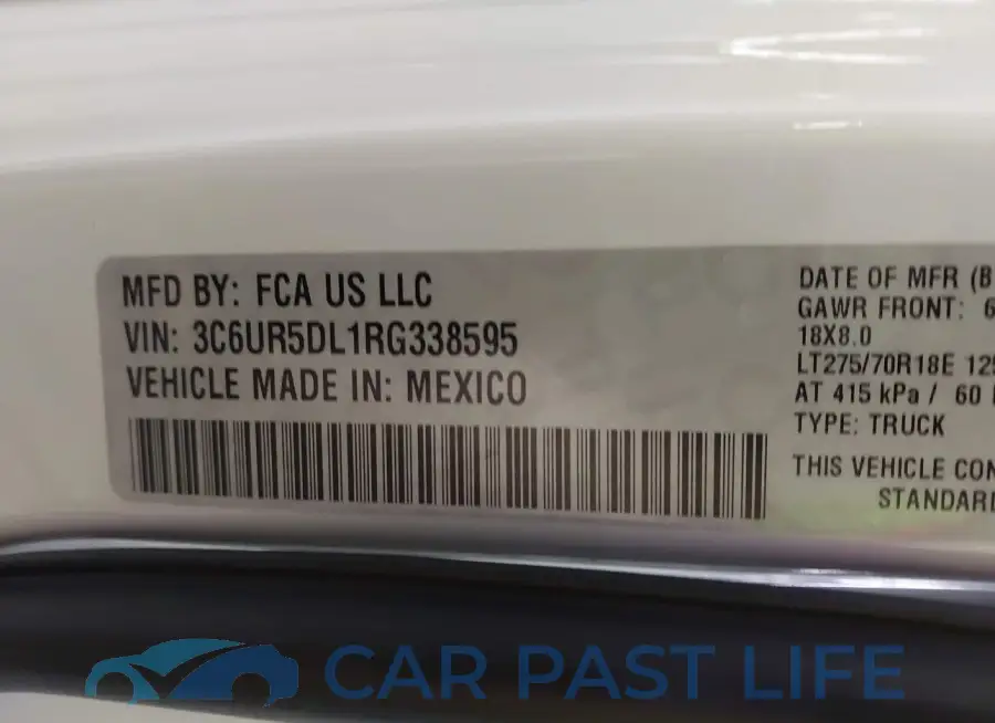3C6UR5DL1RG338595# 9