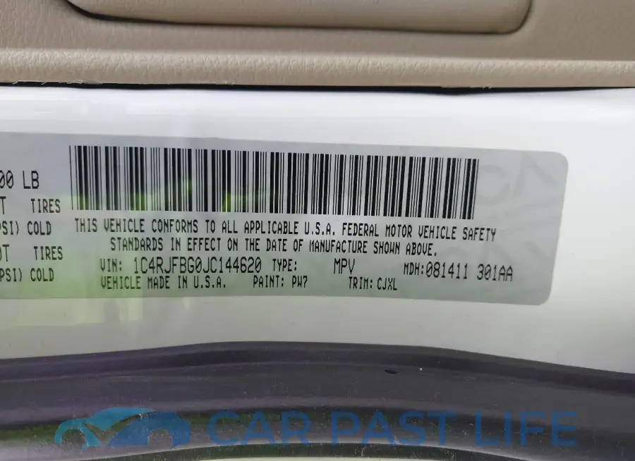 1C4RJFBG0JC144620# 9