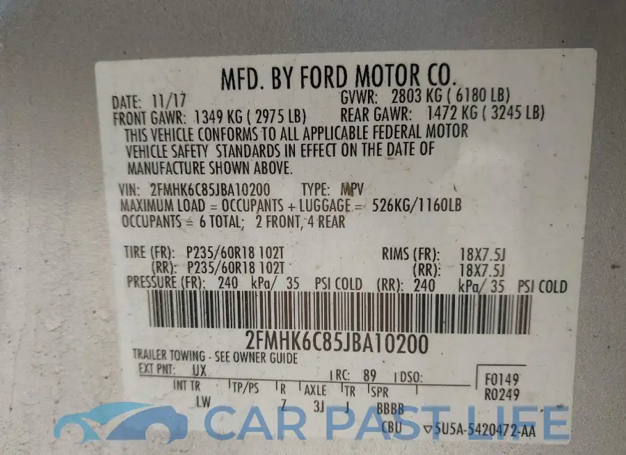 2FMHK6C85JBA10200# 9