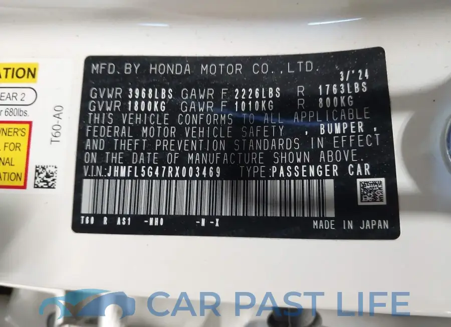 JHMFL5G47RX003469# 9