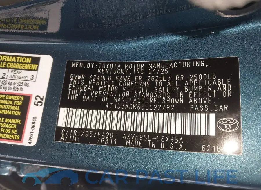 4T1DBADK6SU522782# 9