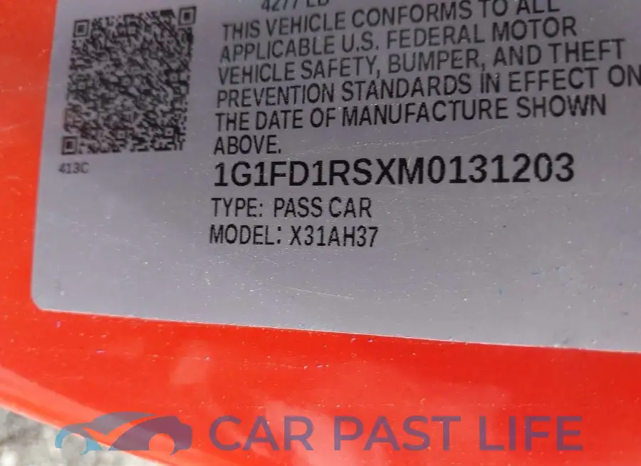 1G1FD1RSXM0131203# 9