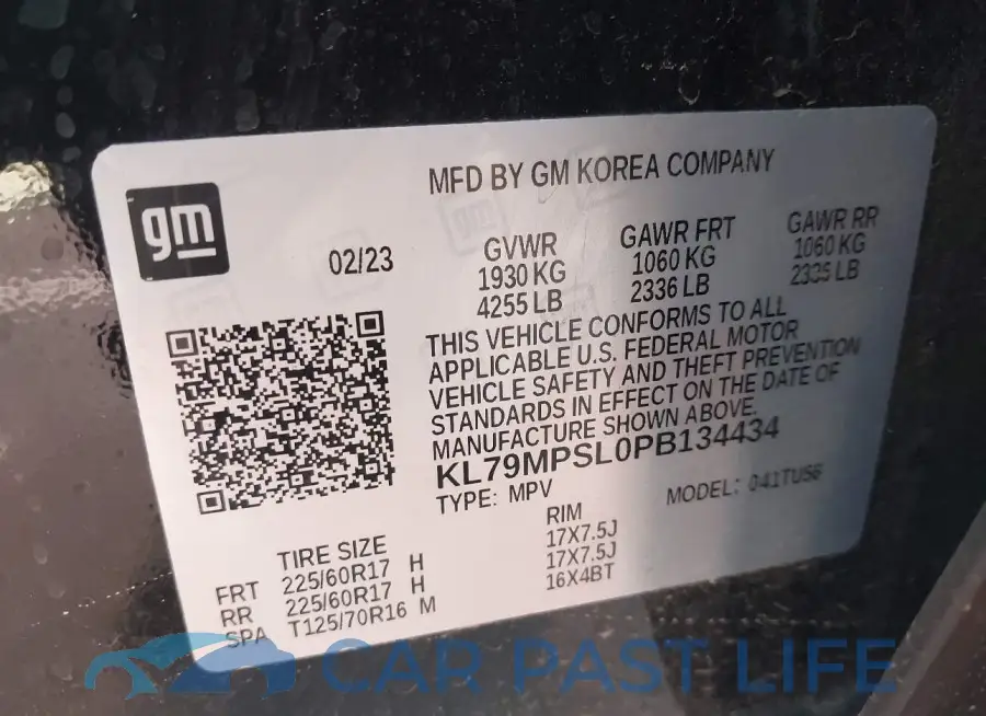 KL79MPSL0PB134434# 9