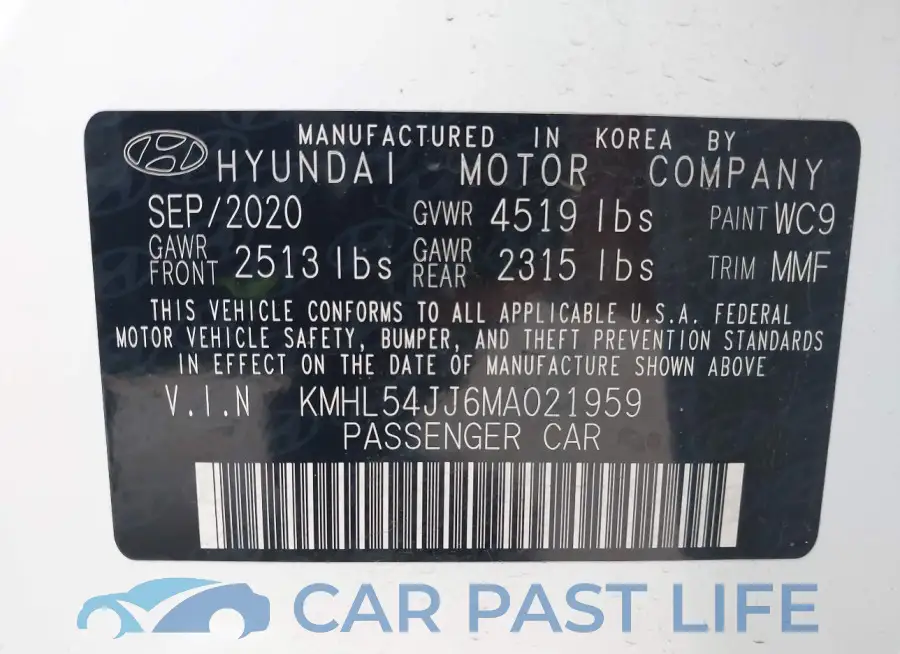 KMHL54JJ6MA021959# 9