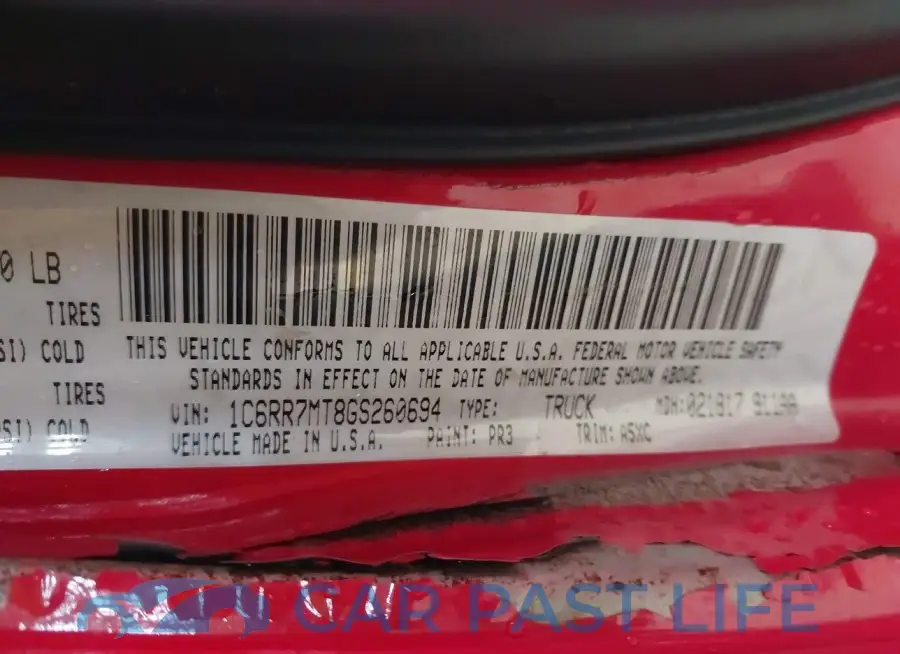 1C6RR7MT8GS260694# 9