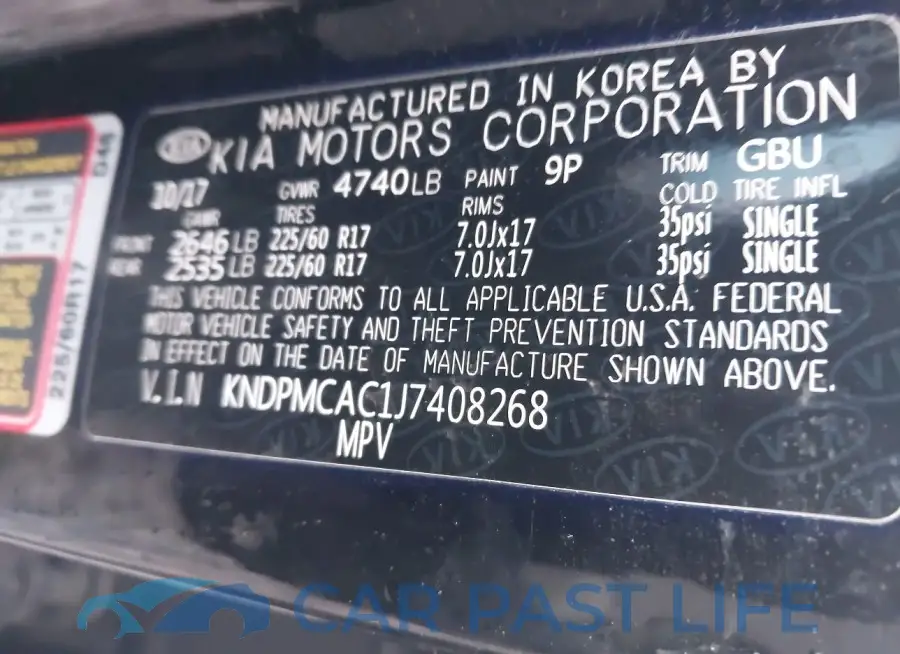 KNDPMCAC1J7408268# 9