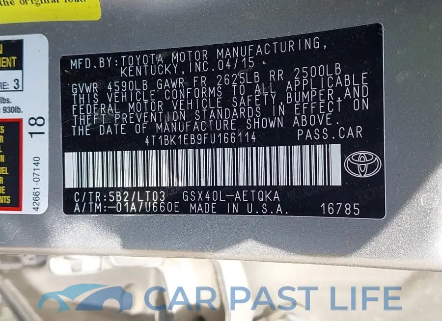 4T1BK1EB9FU166114# 9