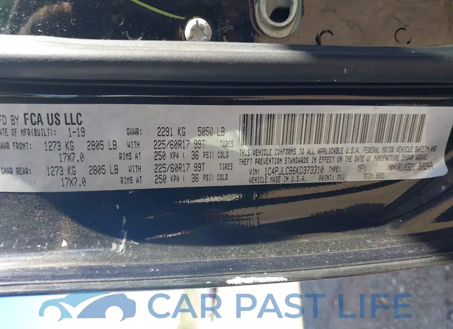 1C4PJLCB6KD373310# 9