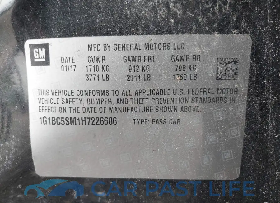 1G1BC5SM1H7226606# 9