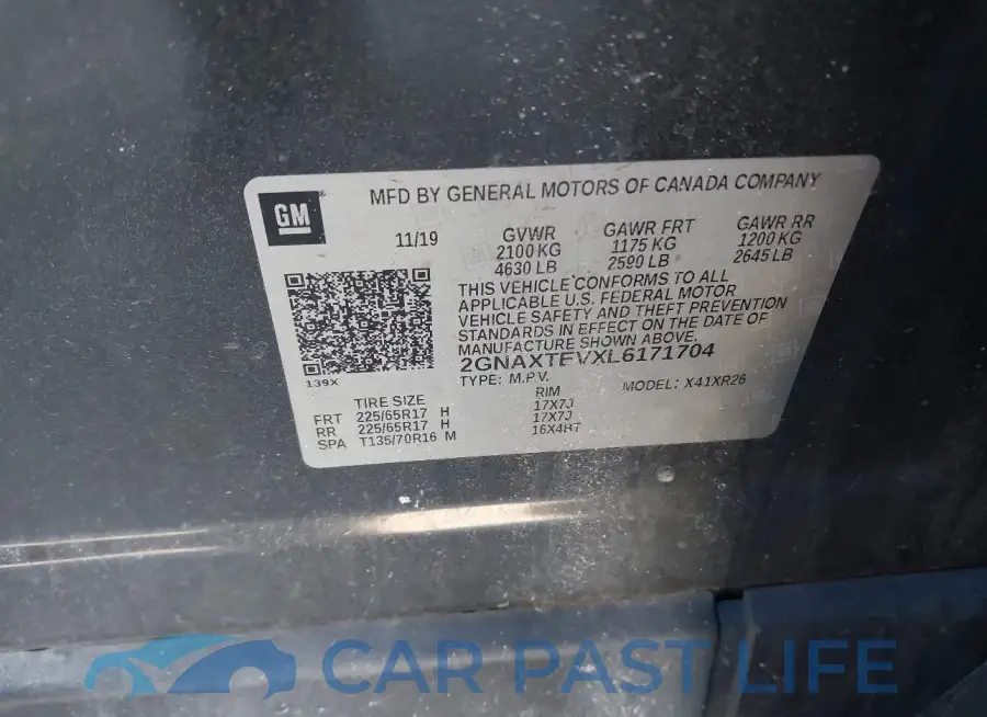 2GNAXTEVXL6171704# 9