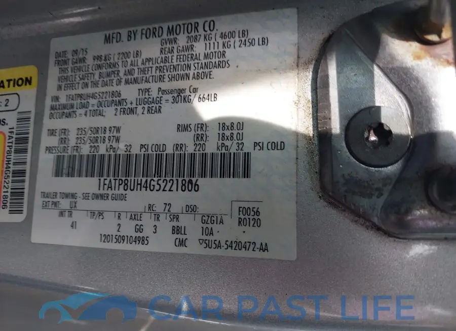 1FATP8UH4G5221806# 9
