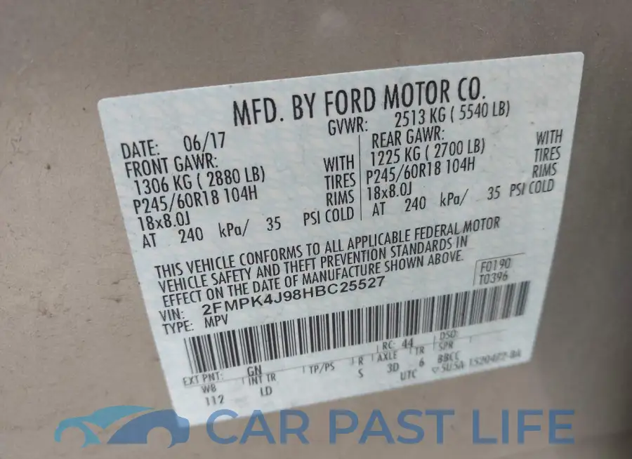 2FMPK4J98HBC25527# 9