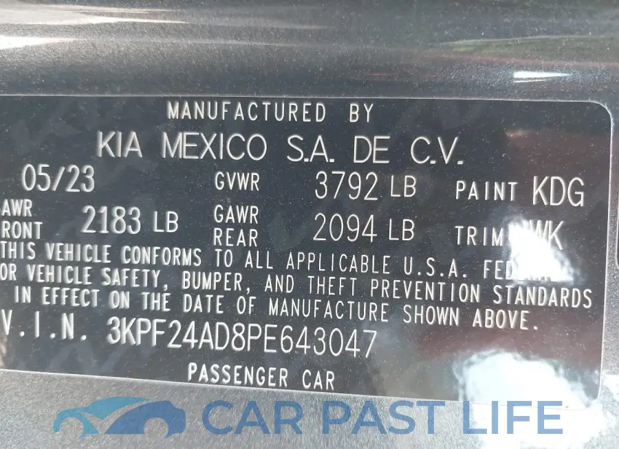 3KPF24AD8PE643047# 9
