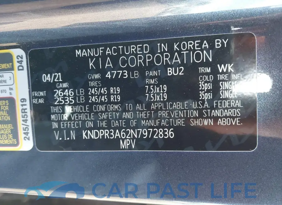 KNDPR3A62N7972836# 9