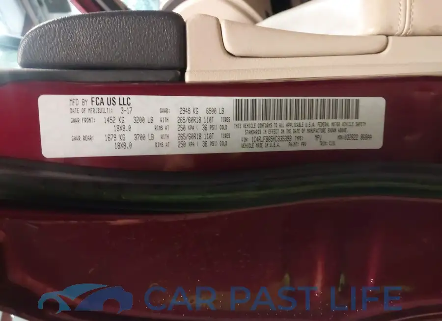 1C4RJFBG5HC835393# 9