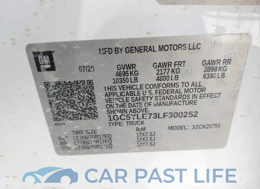 1GC5YLE73LF300252# 8