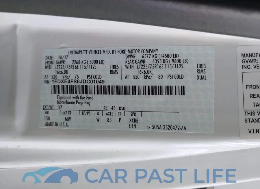 1FDXE4FS6JDC01049# 9
